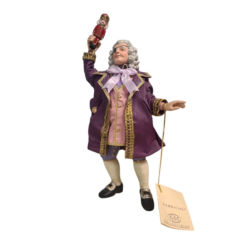 Kurt S. Adler Christmas Grandpa Drosselmeier Nutcracker Fabriche Figurine Purple